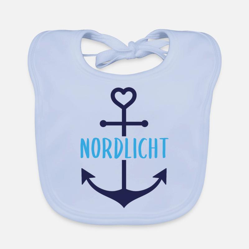 Nordlicht - Baby Bio-Lätzchen - sky Blue