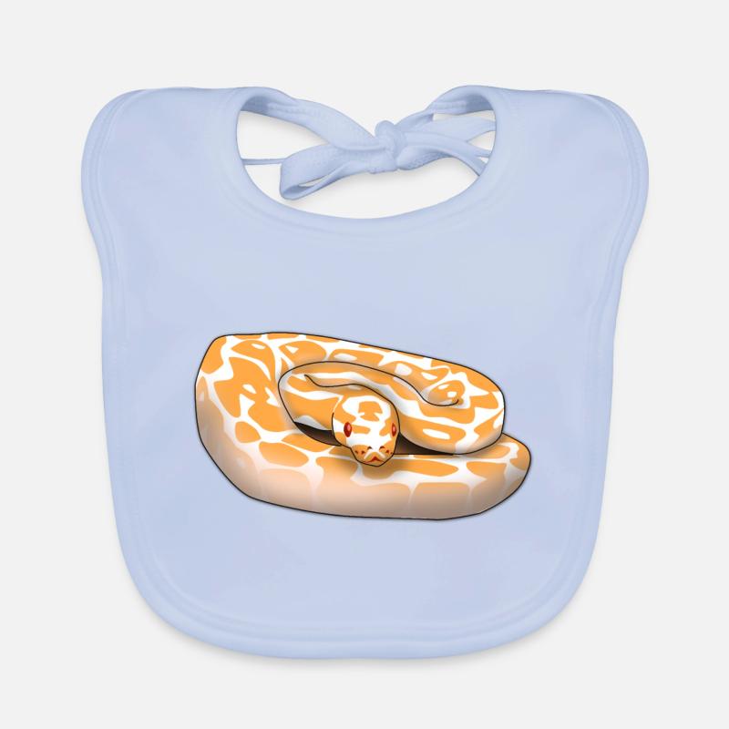 Lavender Albino Ball Python (Python regius) Schla Organic Baby Bibs