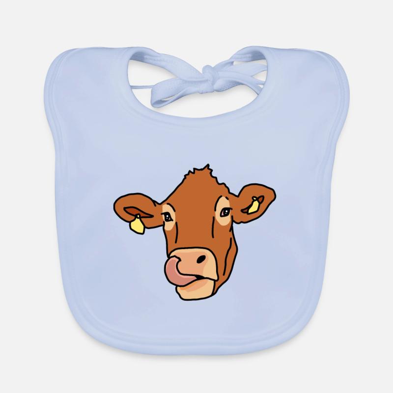 Kuh, Tier, Hausrind, Comic Baby Bio-Lätzchen