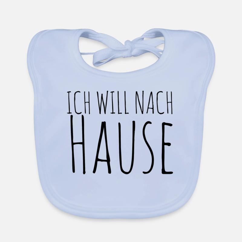 Ich will nach Hause Baby Bio-Lätzchen