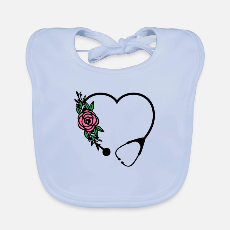 stéthoscope amour médecin infirmière Bavoir bio Bébé
