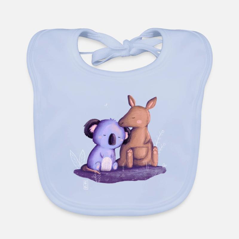 Koala et kangourou Bavoir bio Bébé