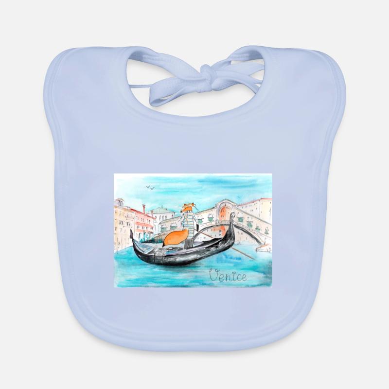Renard à Venise comme gondolier Bavoir bio Bébé