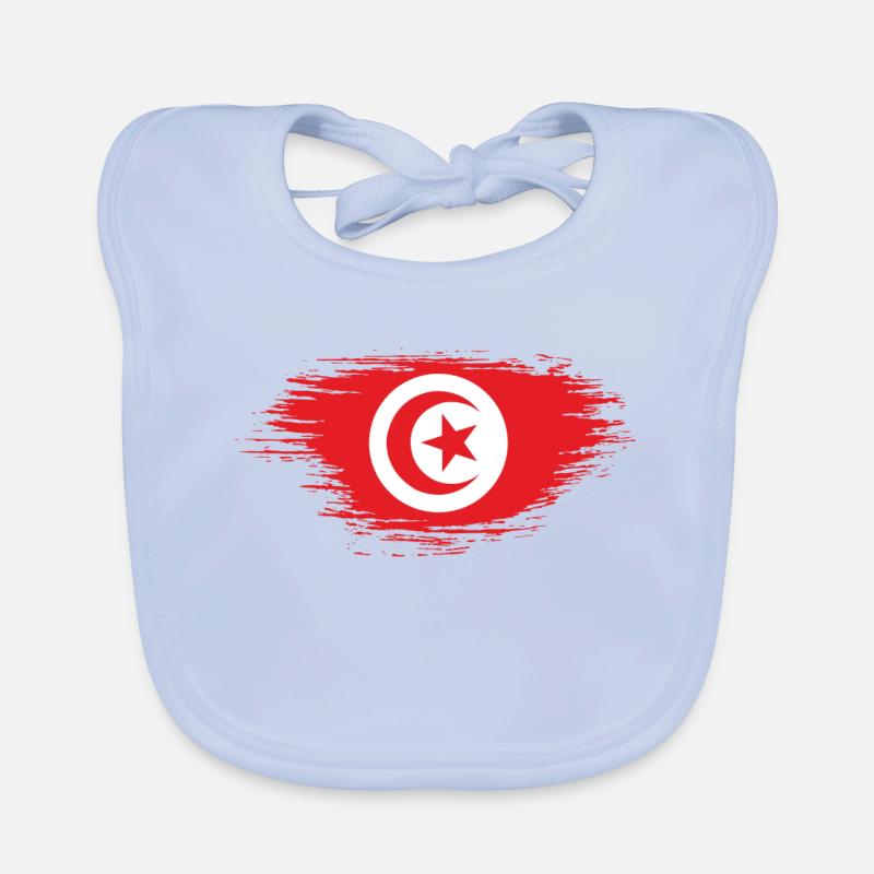 Tunisie drapeau Bavoir bio Bébé