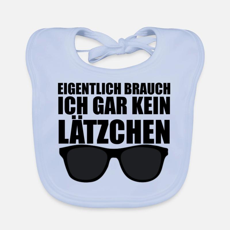 Lustiges Lätzchen mit coolen Spruch Geburtstag - Baby Bio-Lätzchen - sky Blue