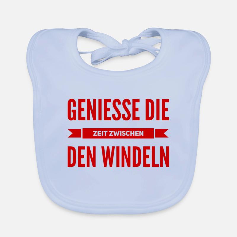 nutze die Zeit zwischen den Windeln - Baby Bio-Lätzchen - sky Blue