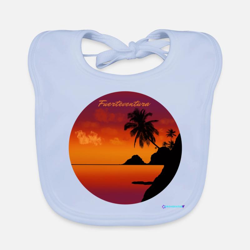 Fuerteventura Sunset - Bavoir bio Bébé - bleu ciel