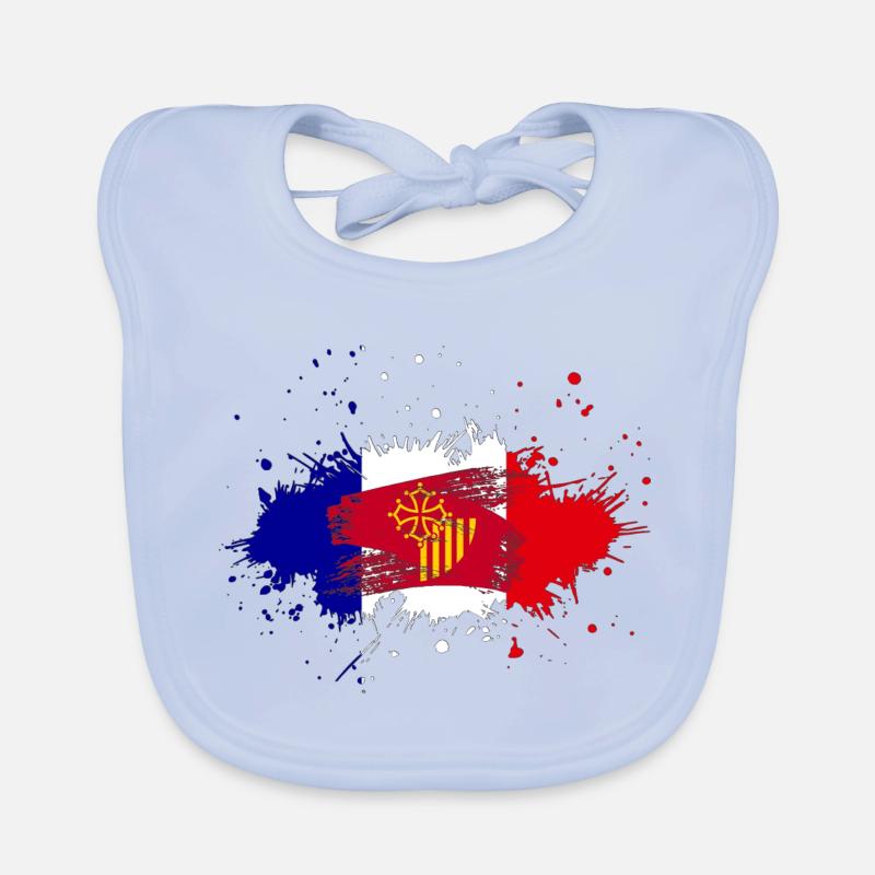 Splash Tricolore Languedoc Roussillon Baby Bio-Lätzchen