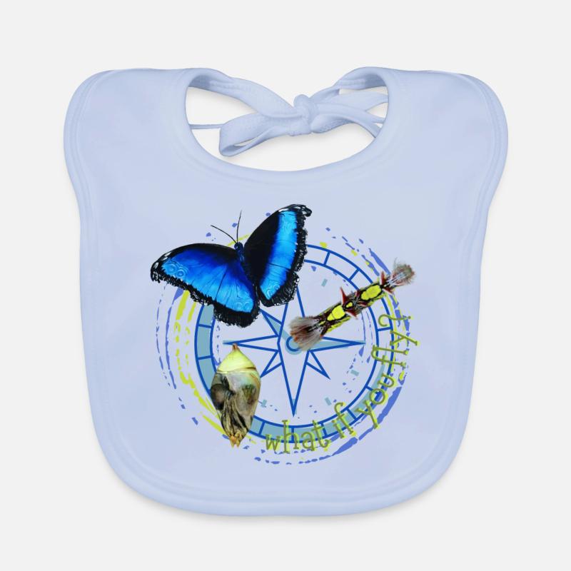 Et si vous prenez l’avion ? Papillon en évolution Bavoir bio Bébé