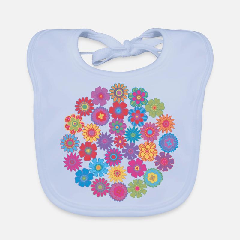 Cercle de fleurs Bavoir bio Bébé
