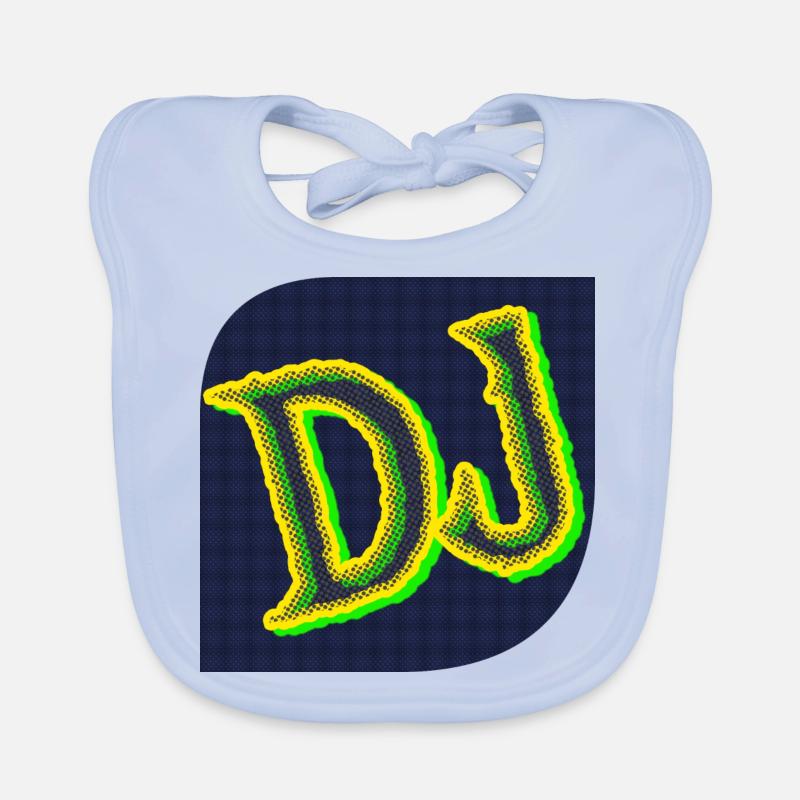 Deejay / DJ - Bavoir bio Bébé - bleu ciel