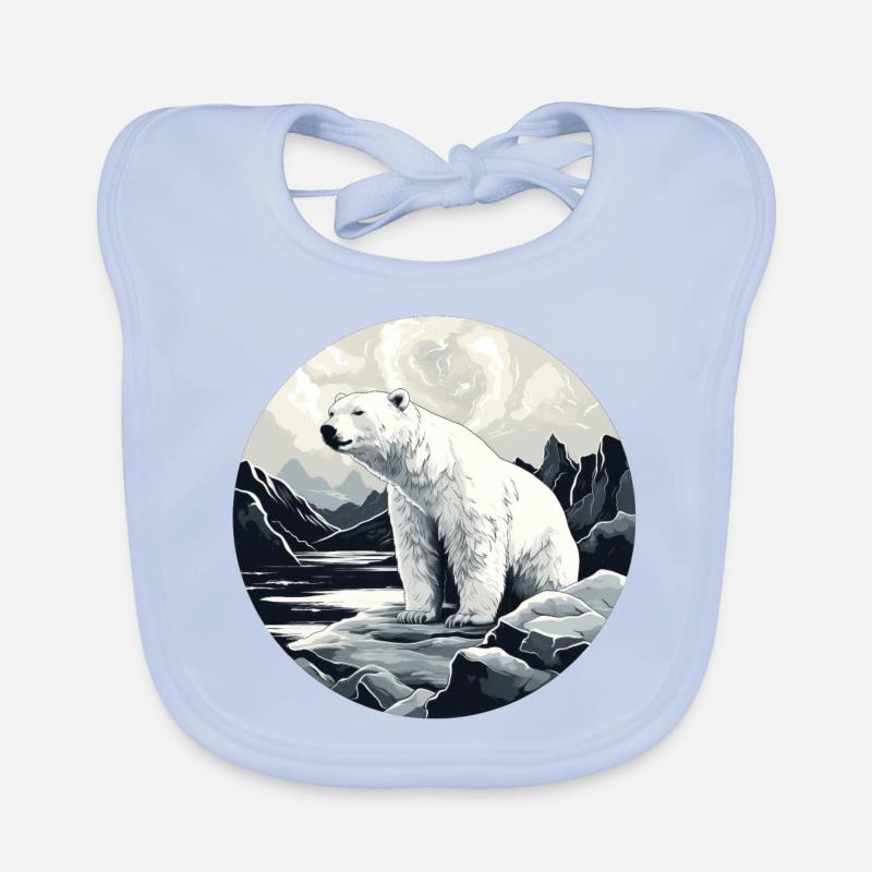Polar bear Organic Baby Bibs