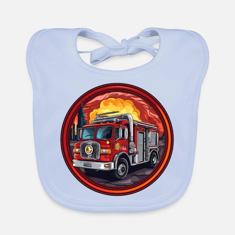 Fire brigade Organic Baby Bibs