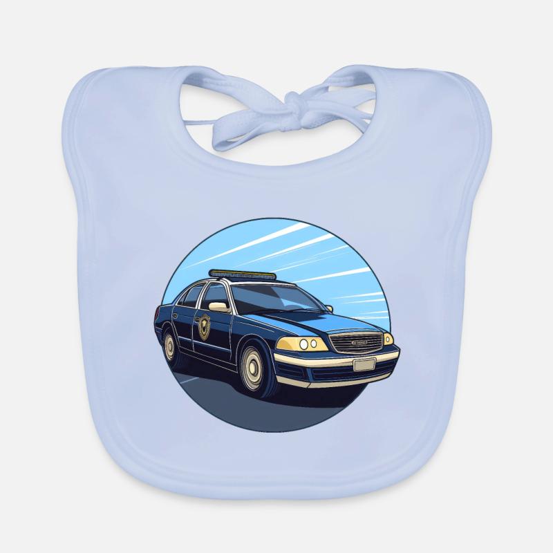 Polizei - Baby Bio-Lätzchen - sky Blue