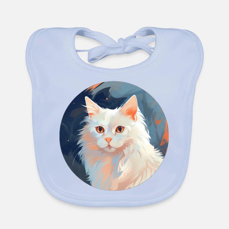 Chat angora turc Bavoir bio Bébé