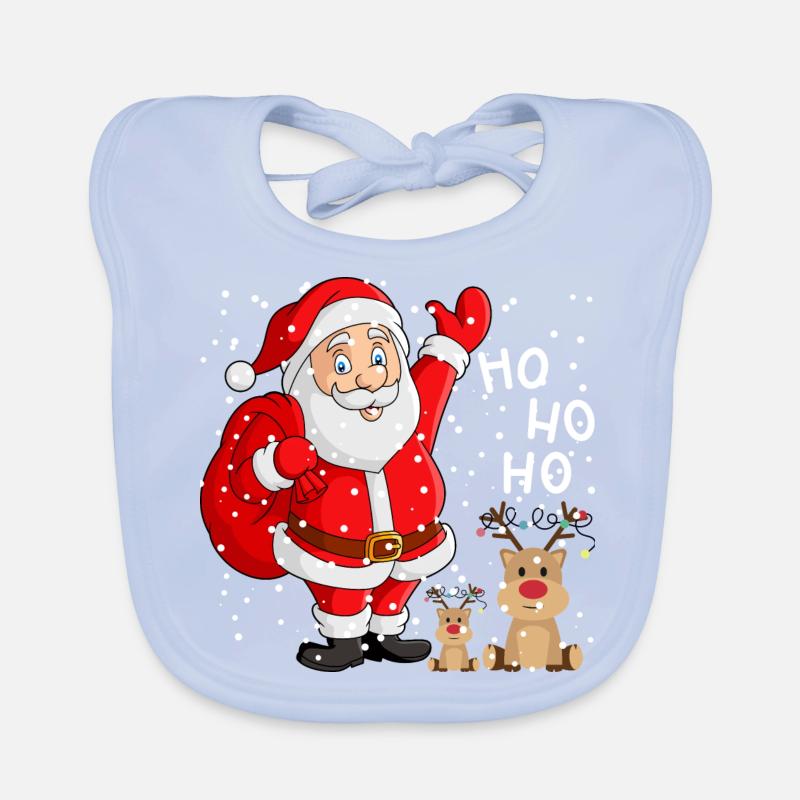 Lustiger Weihnachtsmann Baby Bio-Lätzchen