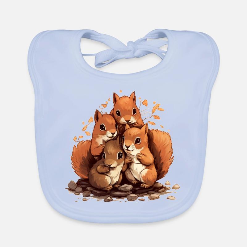 Eichhörnchen Baby Bio-Lätzchen