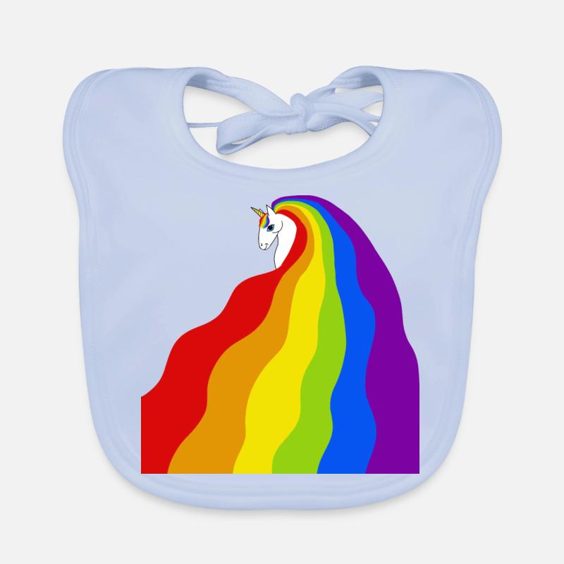 Regenbogen-Einhorn Baby Bio-Lätzchen