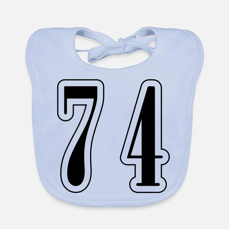 74 Symbole numérique Bavoir bio Bébé