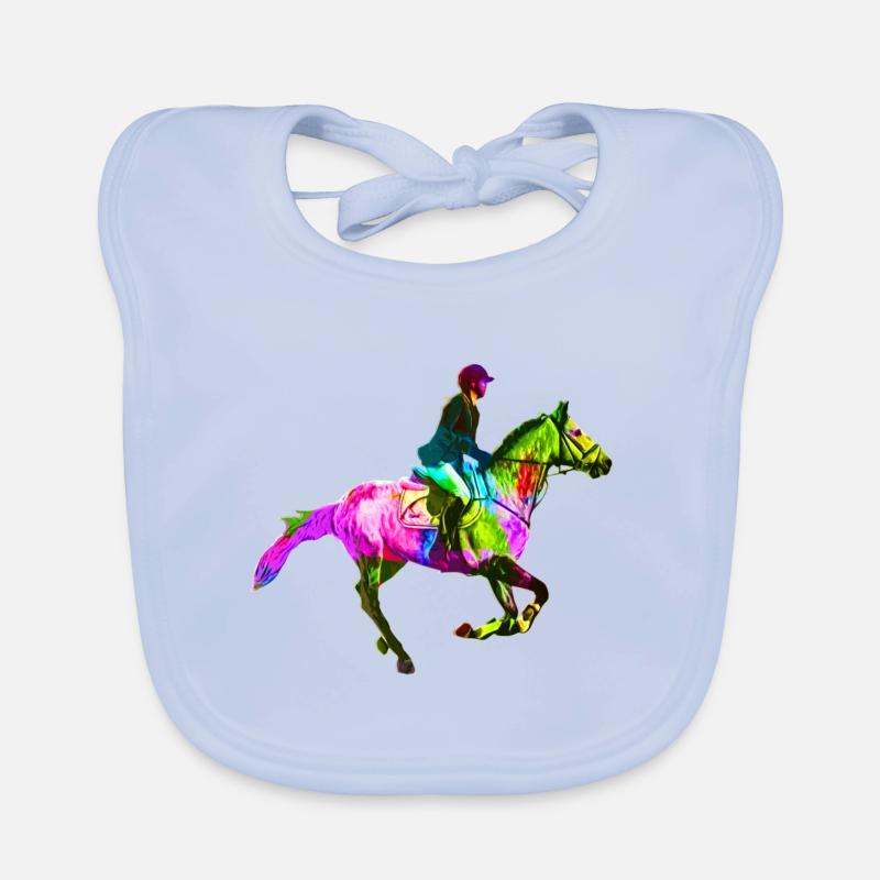 Cavalière colorée Bavoir bio Bébé