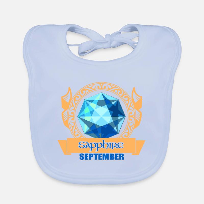 Sapphire stone Organic Baby Bibs