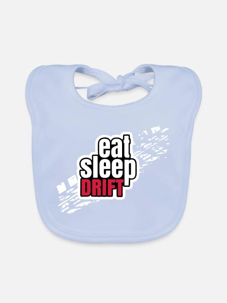 Eat Sleep Drift - Baby Bio-Lätzchen - sky Blue - Vorne