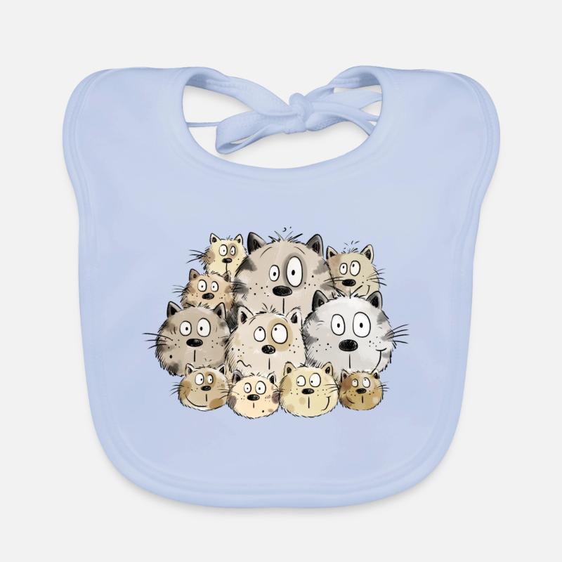 Funny Katzen I Kätzchen Katze Geschenk I Frauchen Baby Bio-Lätzchen