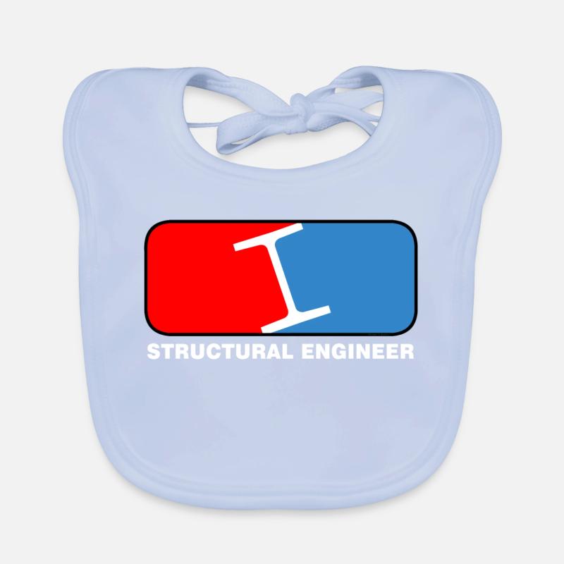 Structural Engineer League White Text Organic Baby Bibs