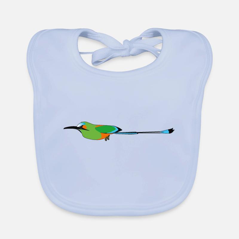 Turquoise-Browed Motmot (Torogoz/Guardabarranco) Organic Baby Bibs