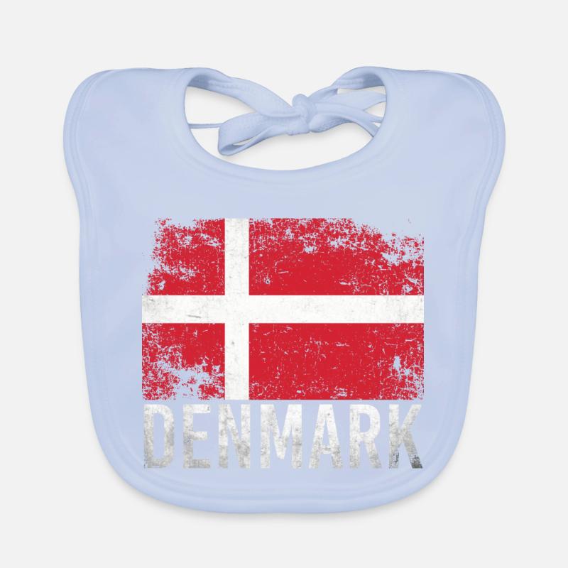 Dänemark Grunge Flagge Denmark Design Baby Bio-Lätzchen