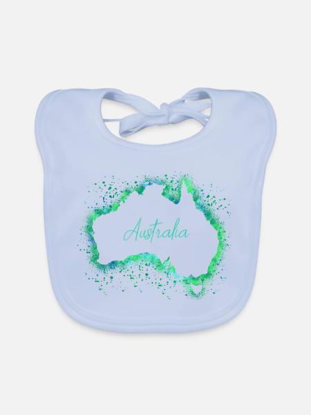 Australien - Baby Bio-Lätzchen - sky Blue