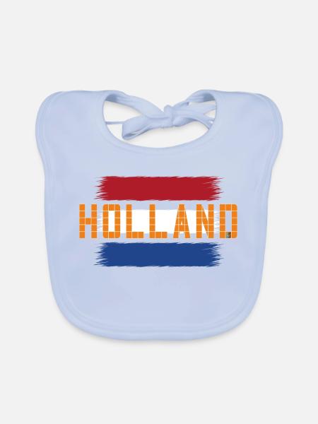 Holland - Baby Bio-Lätzchen - sky Blue - Vorne