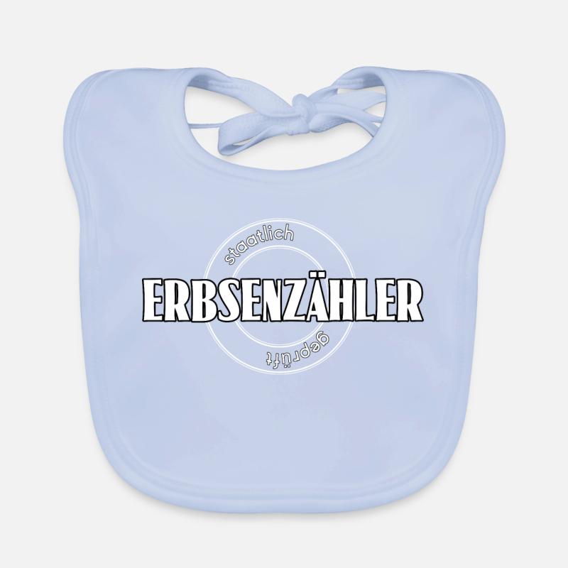 Erbsenzähler - Baby Bio-Lätzchen - sky Blue
