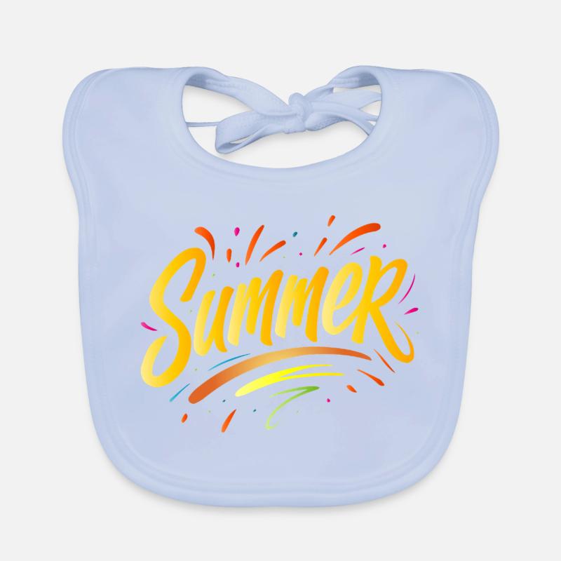 Summer Typo - Design d’été avec des éléments d’éclaboussure Bavoir bio Bébé