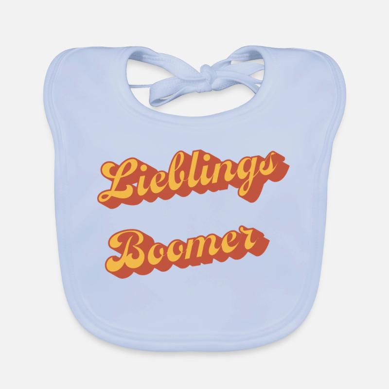 Darling Boomer Retro Script Bavoir bio Bébé