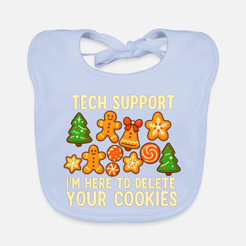 Support technique Cookie Noël Mème Bavoir bio Bébé
