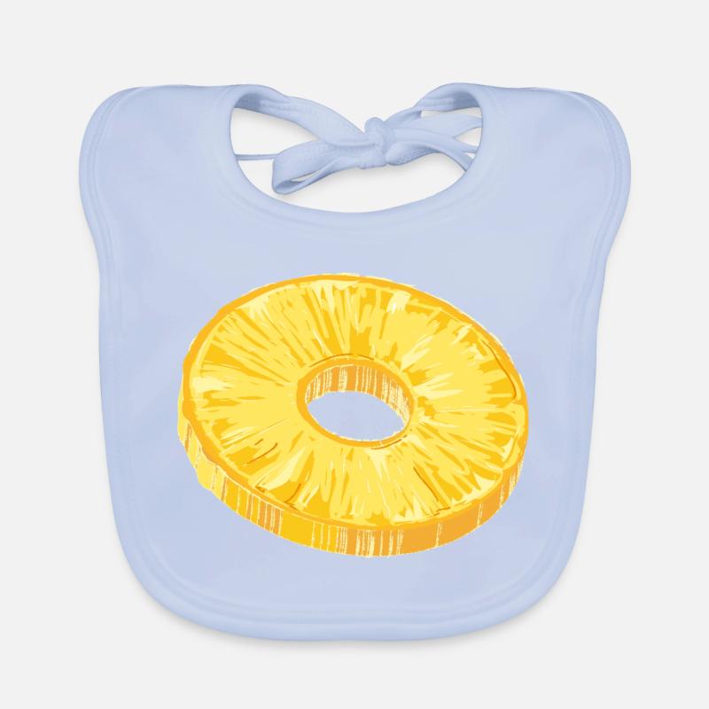 Ananasscheibe im tropischen Illustrationsstil Baby Bio-Lätzchen