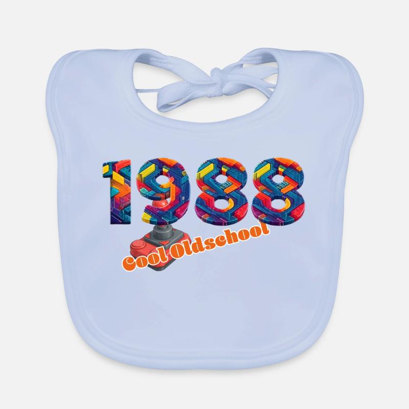 1988 – Design rétro du jeu vidéo classique Bavoir bio Bébé