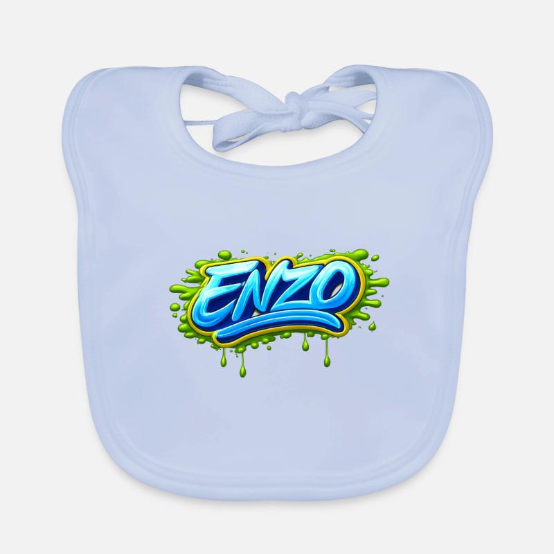 GRAFFITI NAME ENZO FOR  PERFECT GIFT PRINTABLE  Bavoir bio Bébé