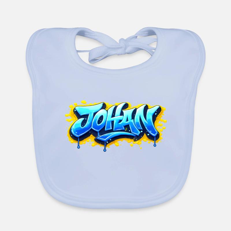 JOHAN GRAFFITI NAME FOR PERFECT GIFT PRINTABLE  Bavoir bio Bébé