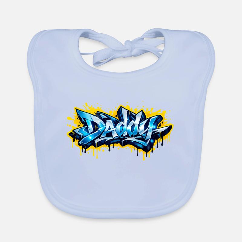 DADDY GRAFFITI NAME FOR PERFECT GIFT PRINTABLE  Bavoir bio Bébé