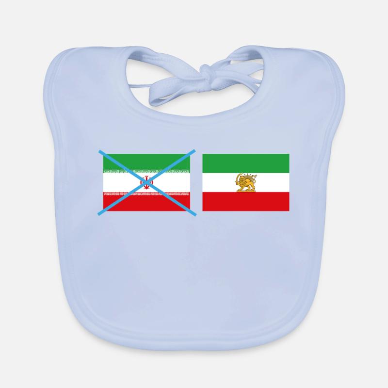 Smashed Iran flags Organic Baby Bibs