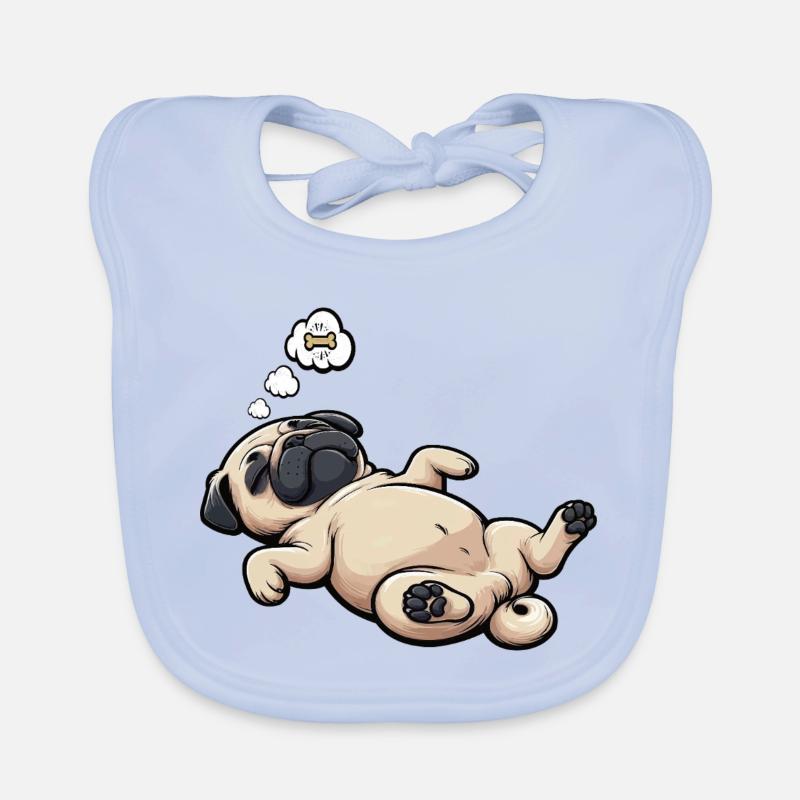 Pug Pugs Pug Owner Pug Lover Pug Holder Organic Baby Bibs
