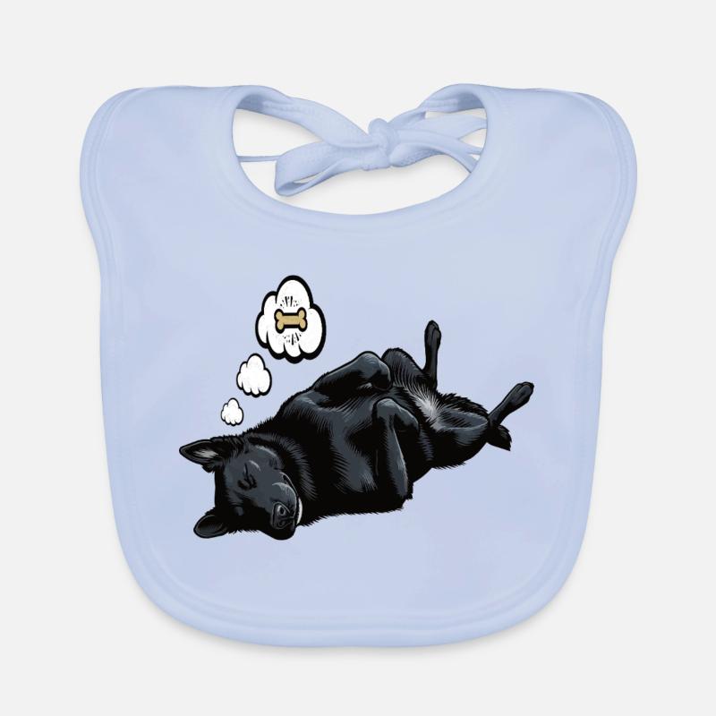  Schwarzer Schäferhund Schäferhundbesitzer  Baby Bio-Lätzchen