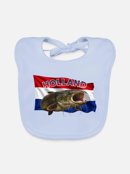 Holland Wels Angeln - Baby Bio-Lätzchen - sky Blue