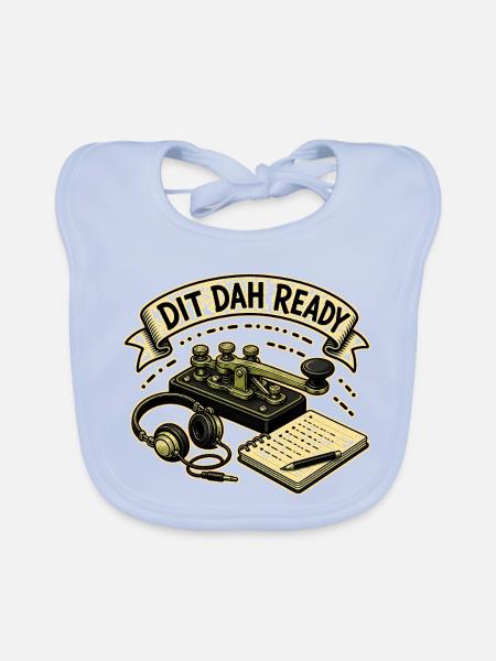 DIT DAH READY - Baby Bio-Lätzchen - sky Blue - Vorne
