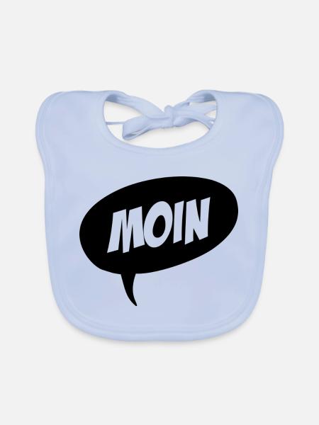 Moin - Baby Bio-Lätzchen - sky Blue - Vorne