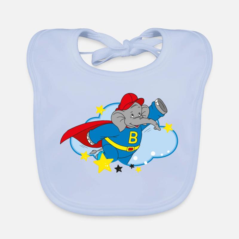 Benjamin Blümchen Superheld mit Cape Baby Bio-Lätzchen