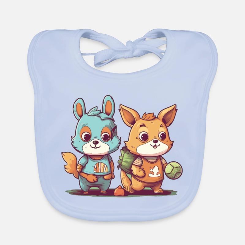 Athlètes animaux Bavoir bio Bébé