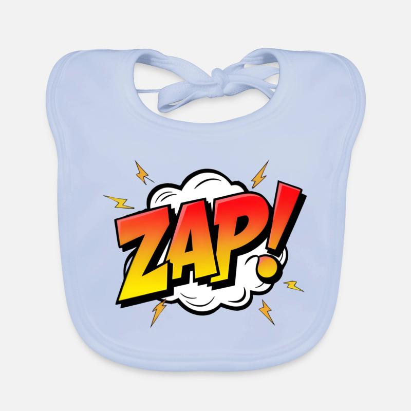 ZAP! - A Dynamic Comic Book Exclamation Organic Baby Bibs